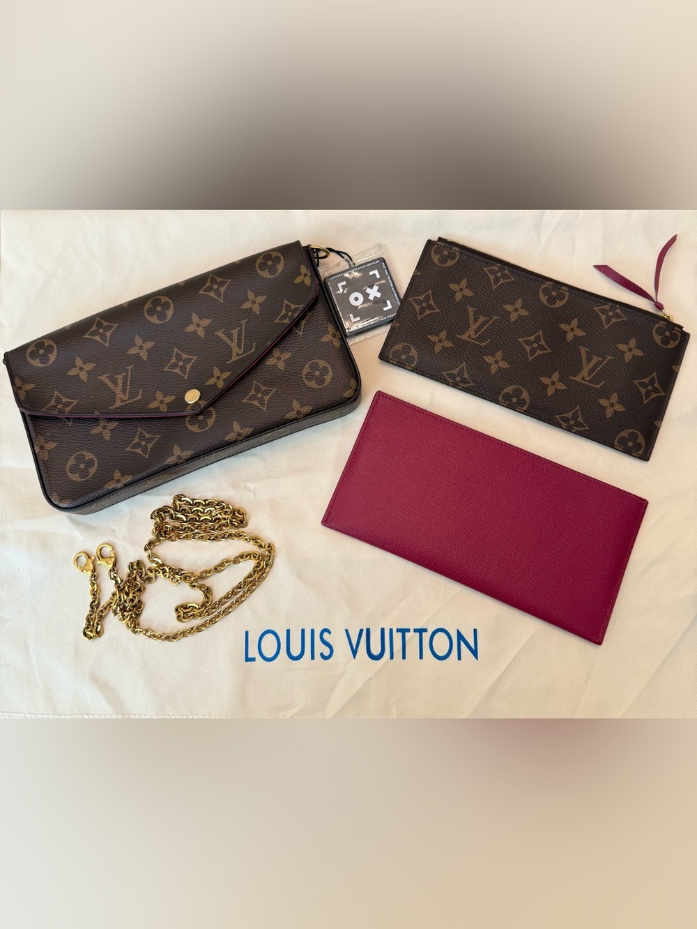 Authentic Louis Vuitton Felicie Pochette with COA